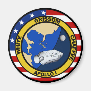 Imã Apollo 1: Grissom, branco e chaffee.