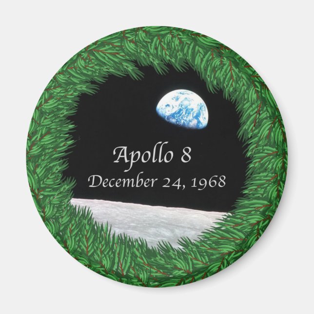 Imã Apollo 8 missão da lua da véspera de Natal (Frente)
