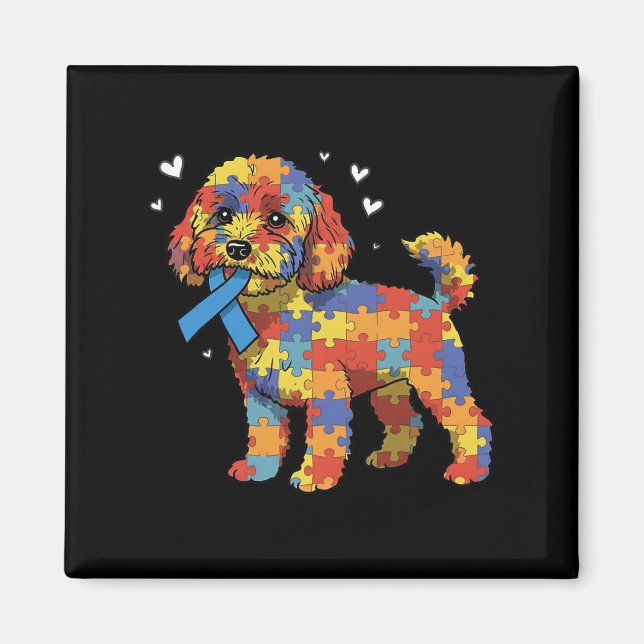 Imã Apoo Puzzle Conscientização do Autismo Mulheres Au (Frente)