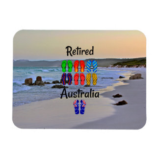 Ímã Aposentado — Austrália, flip-flops colorido,