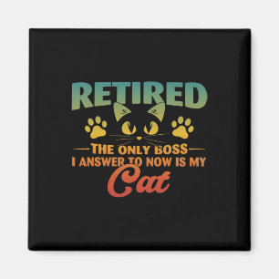 Imã Aposentado Cat Funny Retirement 2024 Desoration Me