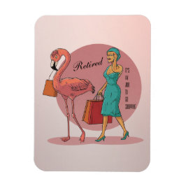 Ímã Aposentado É meu trabalho ir Comprar Flamingo Rosa