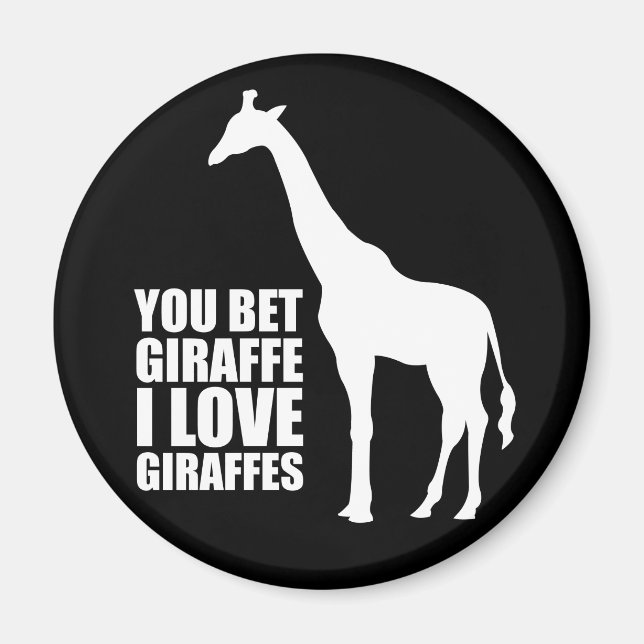 Imã Aposto que girafa que adoro girafas (Frente)