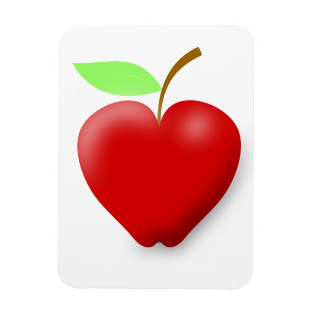 Ímã Apple-148455 RED HEART SHAPED APPLE VETOR FRUTA H (Vertical)