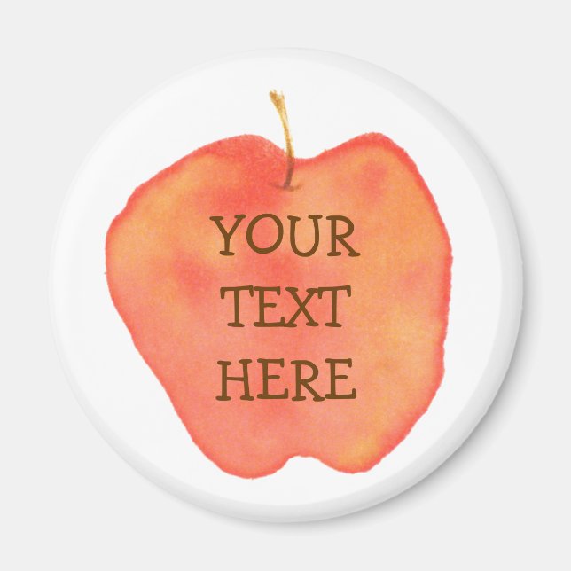 Imã Apple de Aquarela (Frente)