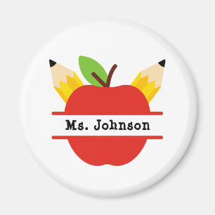 Imã Apple de Nome de Professor Personalizado