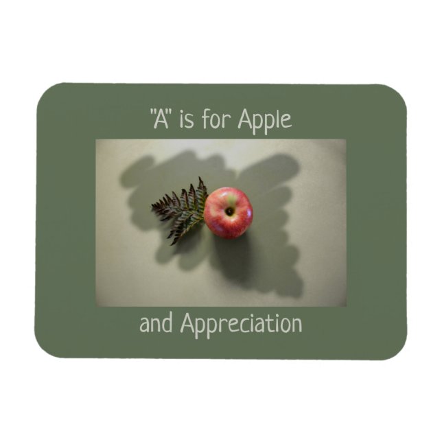 Ímã Apple for Teacher Apprecie Verde Personalizável (Horizontal)