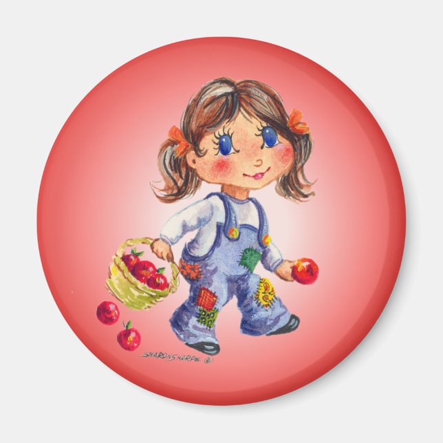 Imã APPLE GIRL by SHARON SHARPE (Frente)