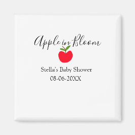 Imã Apple in bloom baby shower red apple name date 