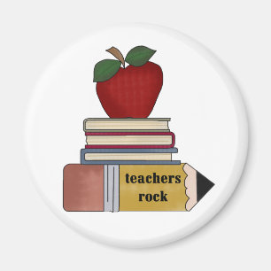Imã Apple, livros, rocha dos professores do lápis