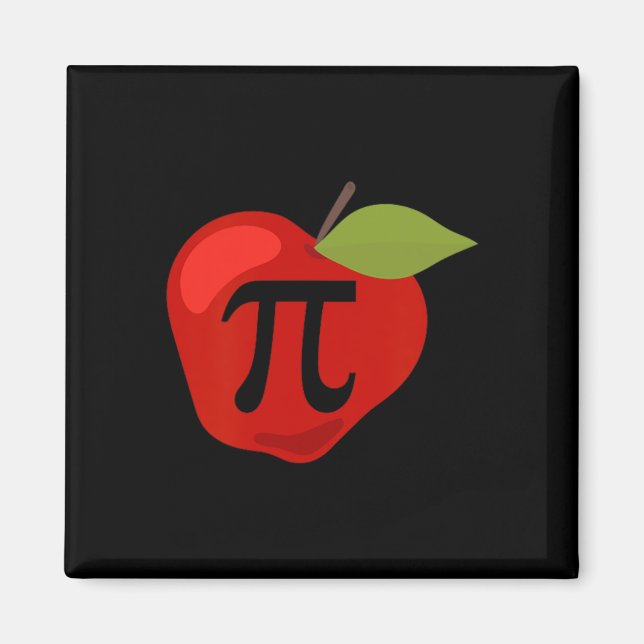 Imã Apple Pi Engraçado Professor de Matemática Dia de  (Frente)