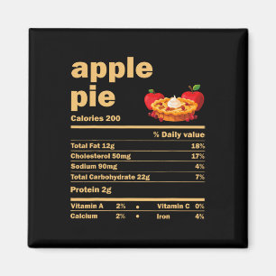 Imã Apple Pie Nutrition Fala Divertido Graças Christm