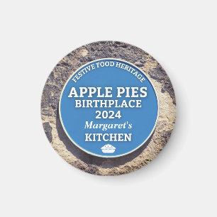 Imã Apple Pies Blue Plaque Magnet