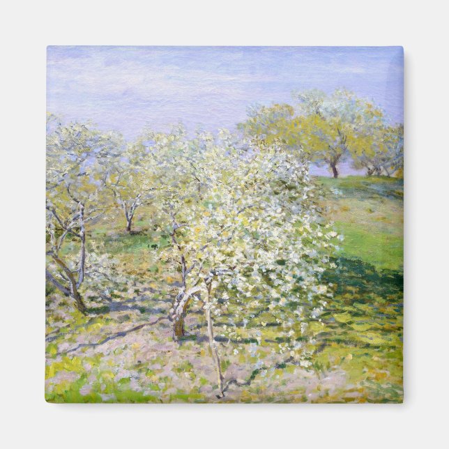 Imã Apple Trees in Bloom (por Claude Monet) (Frente)