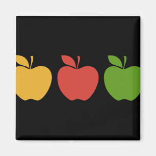 Imã Apple verde vermelho amarelo