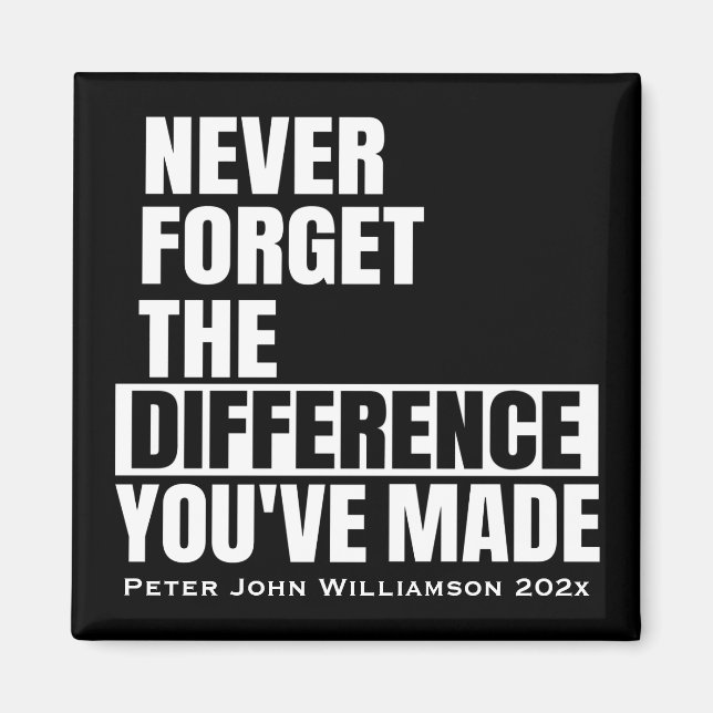 Imã Apreciação De Aposentadoria Obrigado Nunca Esquece (Frente)