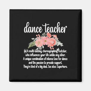 Imã Apreciação de Professora Dança Ajustado Negra de C