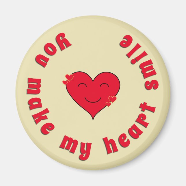 Imã Apreciação do sorriso cardíaco de aspas inspirador (Frente)