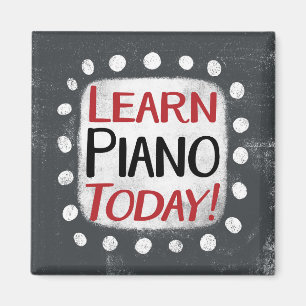 Imã Aprenda Piano Hoje Magnet Frigorífico