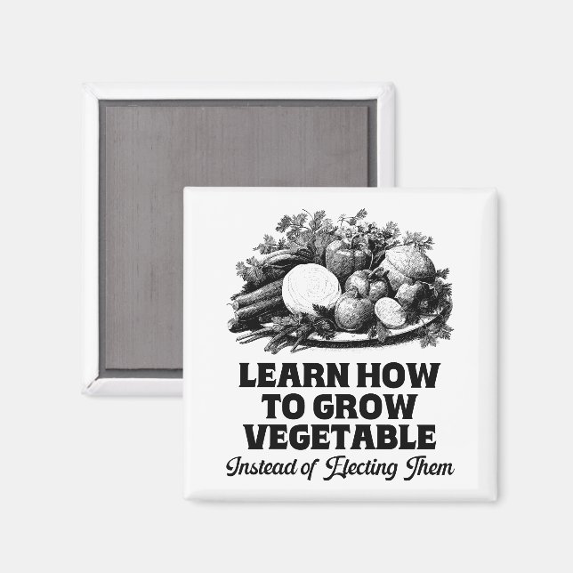 Imã Aprender A Cultivar Vegetais Em Vez De Eleger (Front/Back)