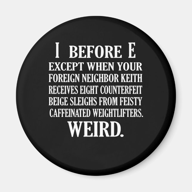 Imã Aprendiz de Gramática em Inglês Estranha (Frente)