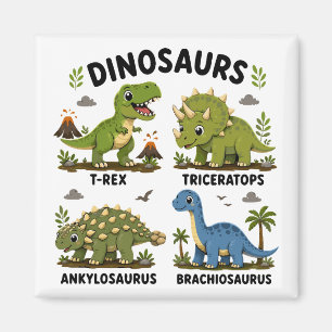 Imã Aprendizado de Espécies de Dinossauros para Crianç