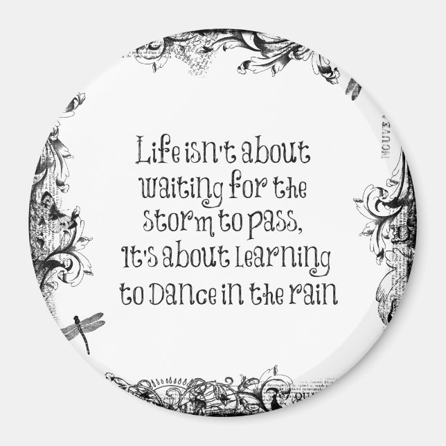 Imã Aprendizado Inspiracional para dançar na cotação d (Frente)