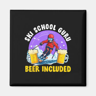 Imã Apres-ski Escola de Esqui Guru Cerveja Incluída Di