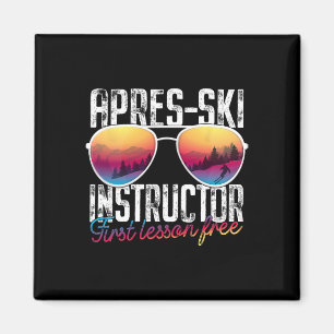 Imã Apres Ski Instrutor First Lesson Free Lesson Skiin