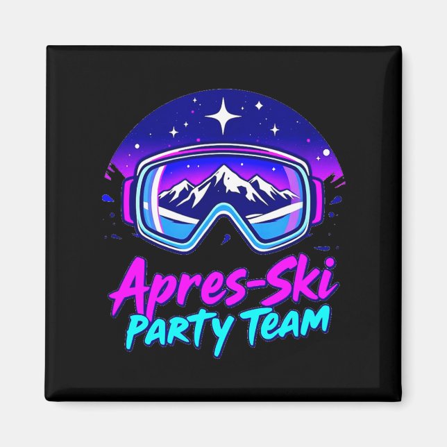 Imã Apres ski party vibes – snowy mountain nightlife A (Frente)