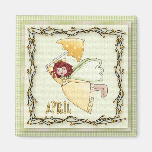 Imã April Angel / Fairy Month Magnet (Frente)
