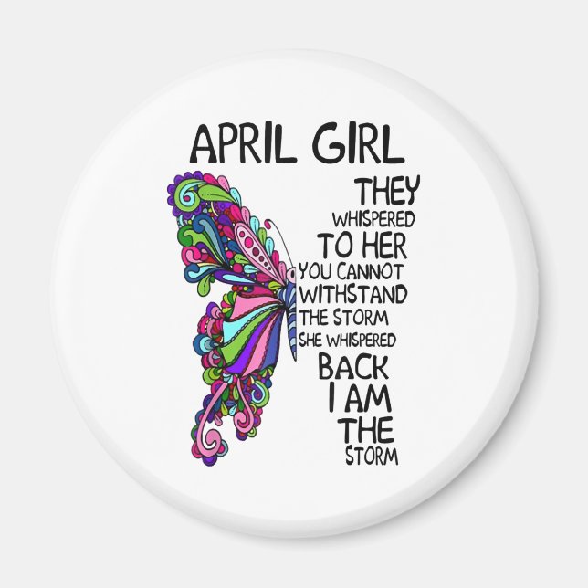Imã April Girl Ela Sussurrou De Volta Eu Sou Tempestad (Frente)