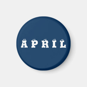 Imã April Police Box Blue Eyebolas Magnet, por Janz