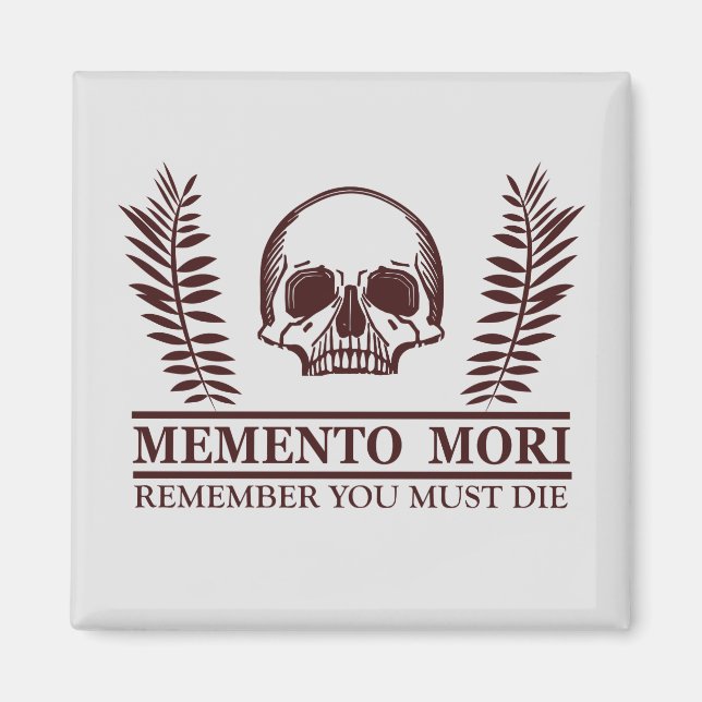 Imã Aproveite o Dia Memento Mori caveira (Frente)