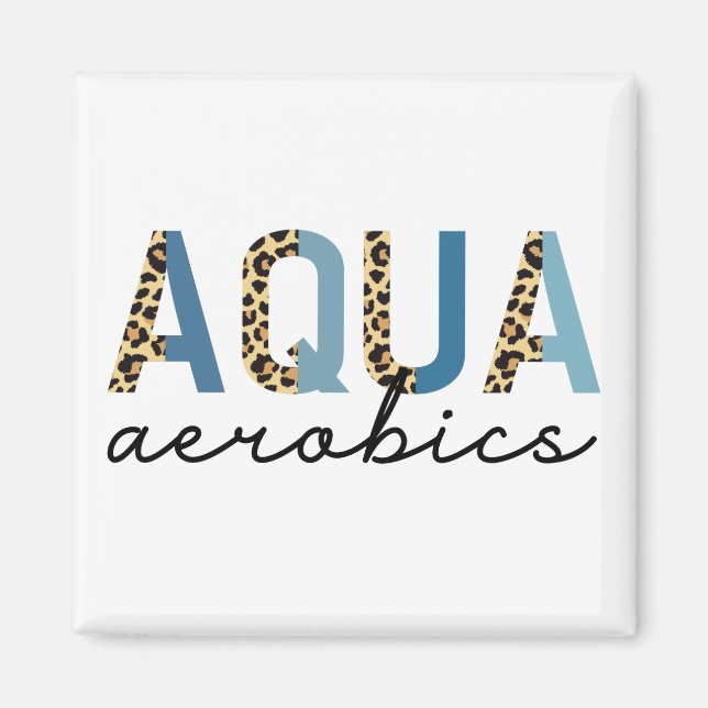 Imã Aqua Aerobics Cheetah impressão Água presentes aer (Frente)