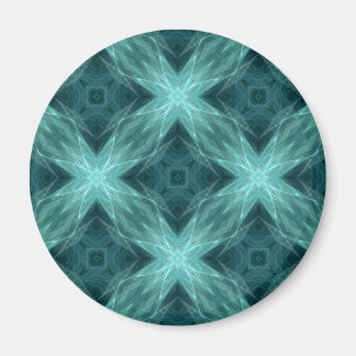 Imã Aqua e caleidoscópio fractal teal versão 4