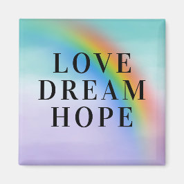 Imã Aqua Purple Rainbow Inspirational Love Esperança
