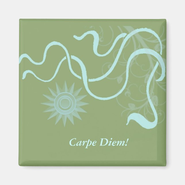 Imã Aqua Sunrise - Carpe Diem Magnet (Frente)