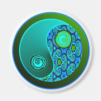 Imã Aqua Swirls Yin Yang