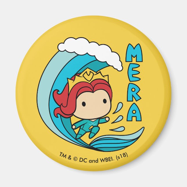 Imã Aquaman | Chibi Mera Riding Wave Graphic (Frente)