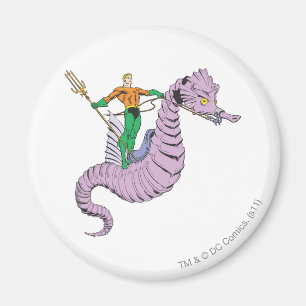 Imã Aquaman corre cavalo marinho