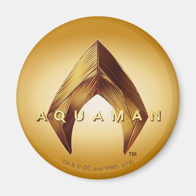 Imã Aquaman | Golden Aquaman Logo (Frente)