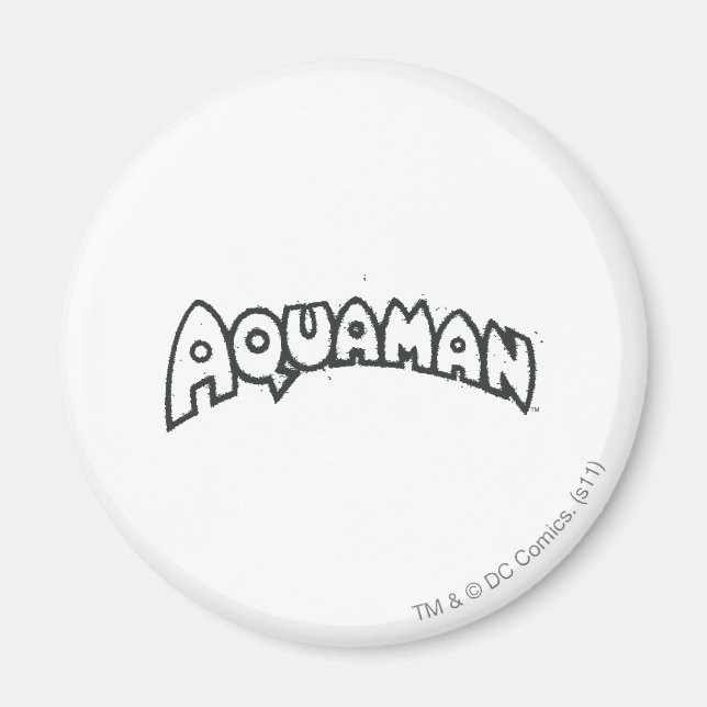 Imã Aquaman Grunge Black Logo 2 (Frente)
