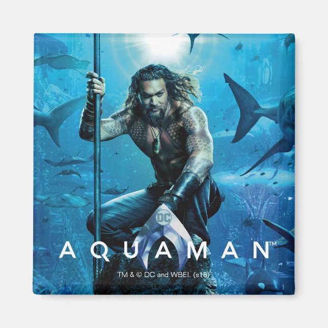 Imã Aquaman | Prince Orin Com Animais Aquáticos (Frente)
