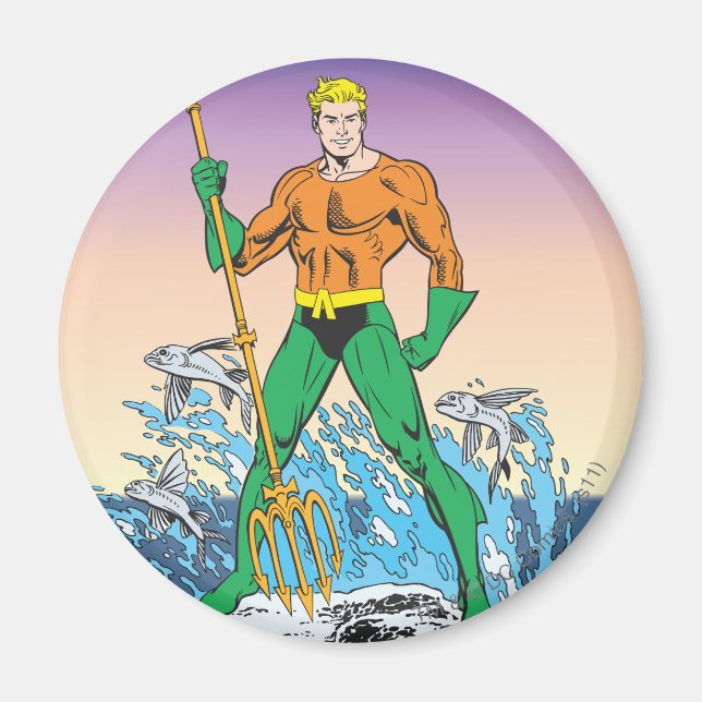 Imã Aquaman Stands with Spear (Frente)
