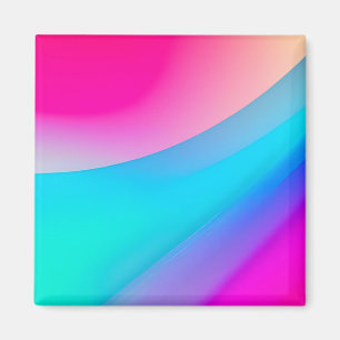 Imã Aquarela abstrata pastel ombre rosa azul