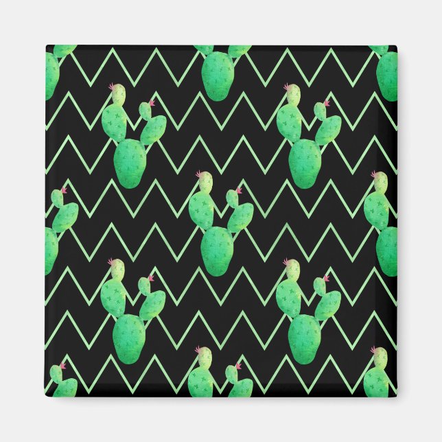 Imã Aquarela Cactus (Frente)