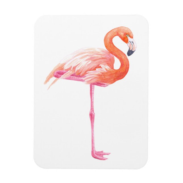 Ímã Aquarela Flamingo (Vertical)