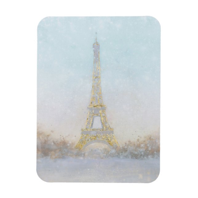Ímã Aquarela | Imagem de Eiffel Towe (Vertical)