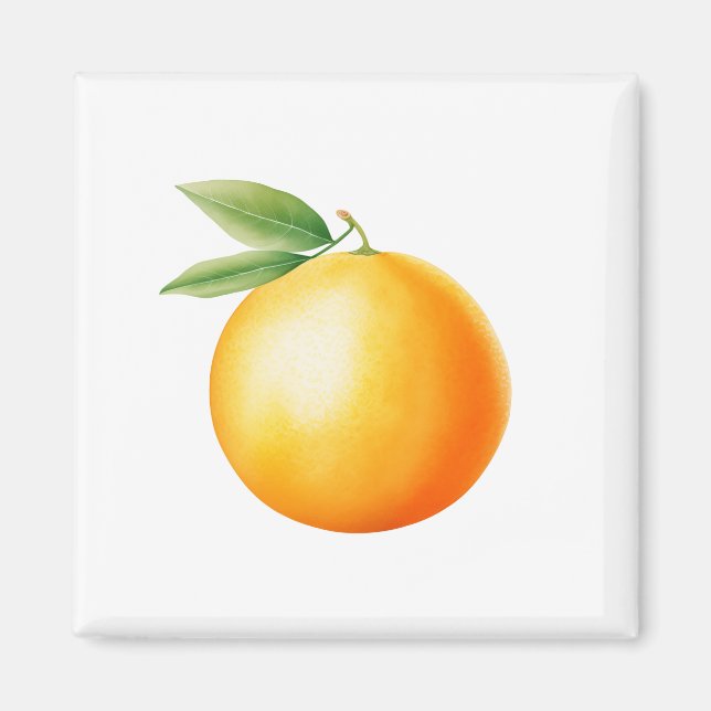 Imã Aquarela Laranja (Frente)